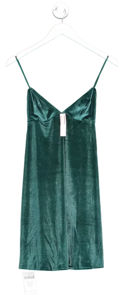 Victoria's Secret Green Velvet Slip Dress BNWT UK XS