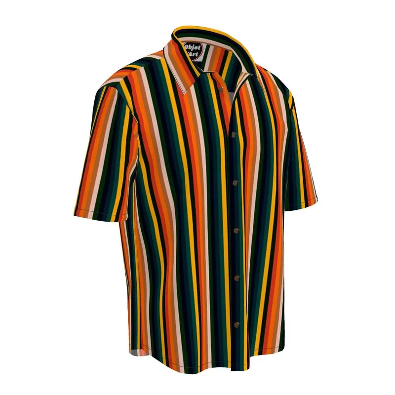 Vintage Striped Short Sleeve Shirt