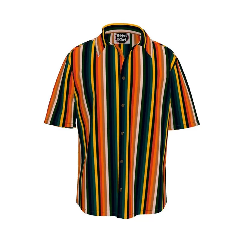 Vintage Striped Short Sleeve Shirt