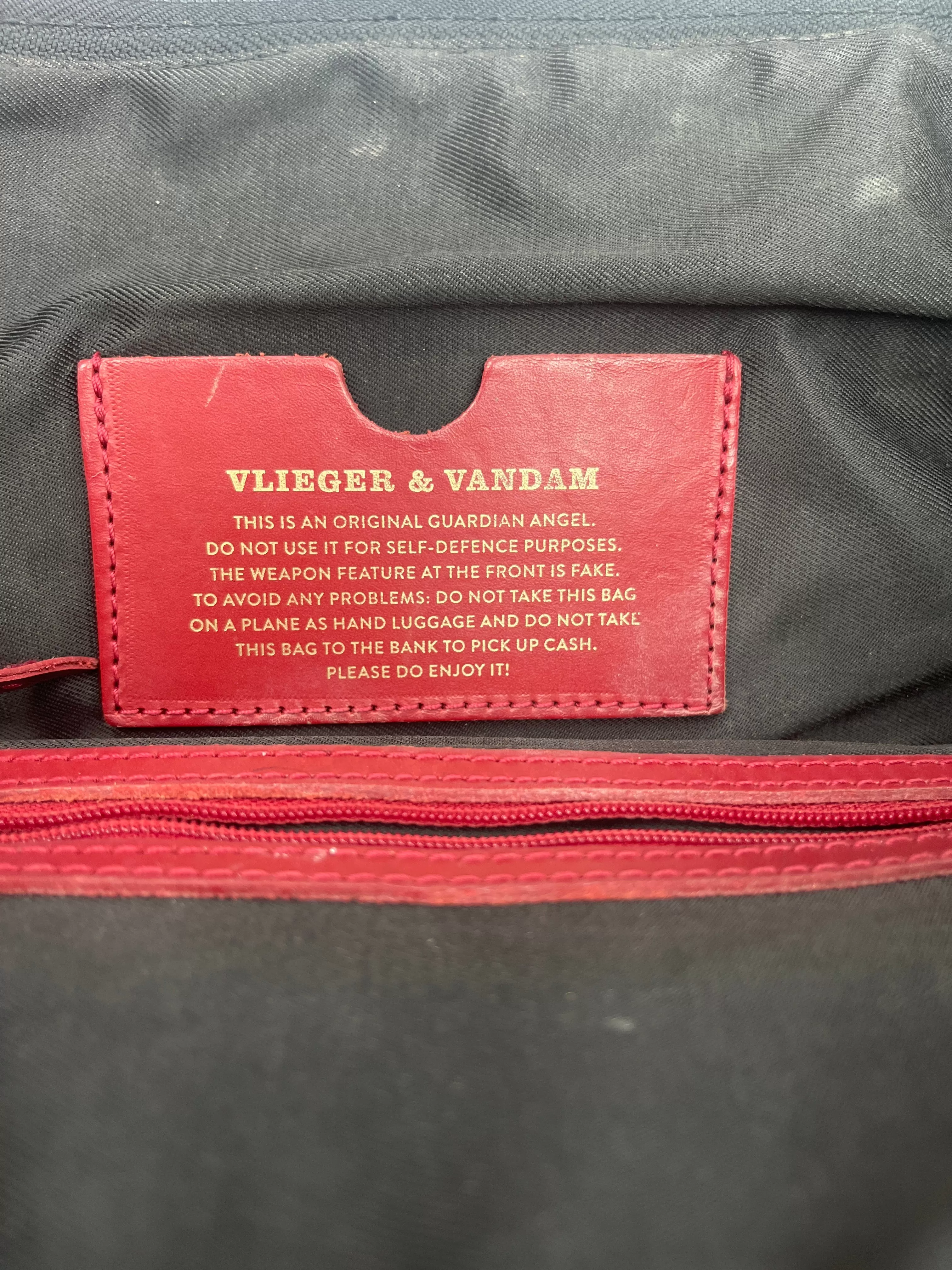 VLIEGER & VANDAM Black Embossed Gun Laptop Bag Pre-owned